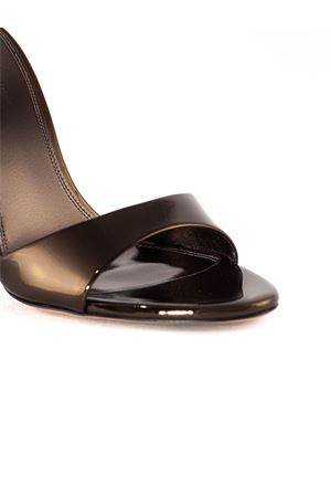 Mules in brown mirror-effect leather PARIS TEXAS | PX836XNPMREBANO